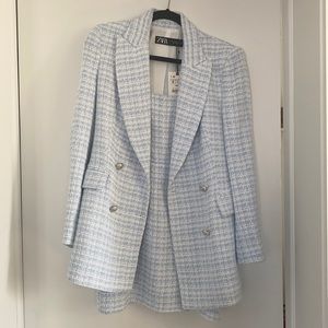 Zara tweed blazer and dress